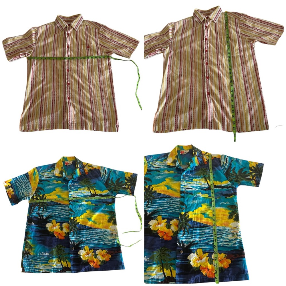 Vintage Hawaii Mens Weekend Vacation Short Sleeve Button Down 2 Shirts Sz M - Picture 14 of 15